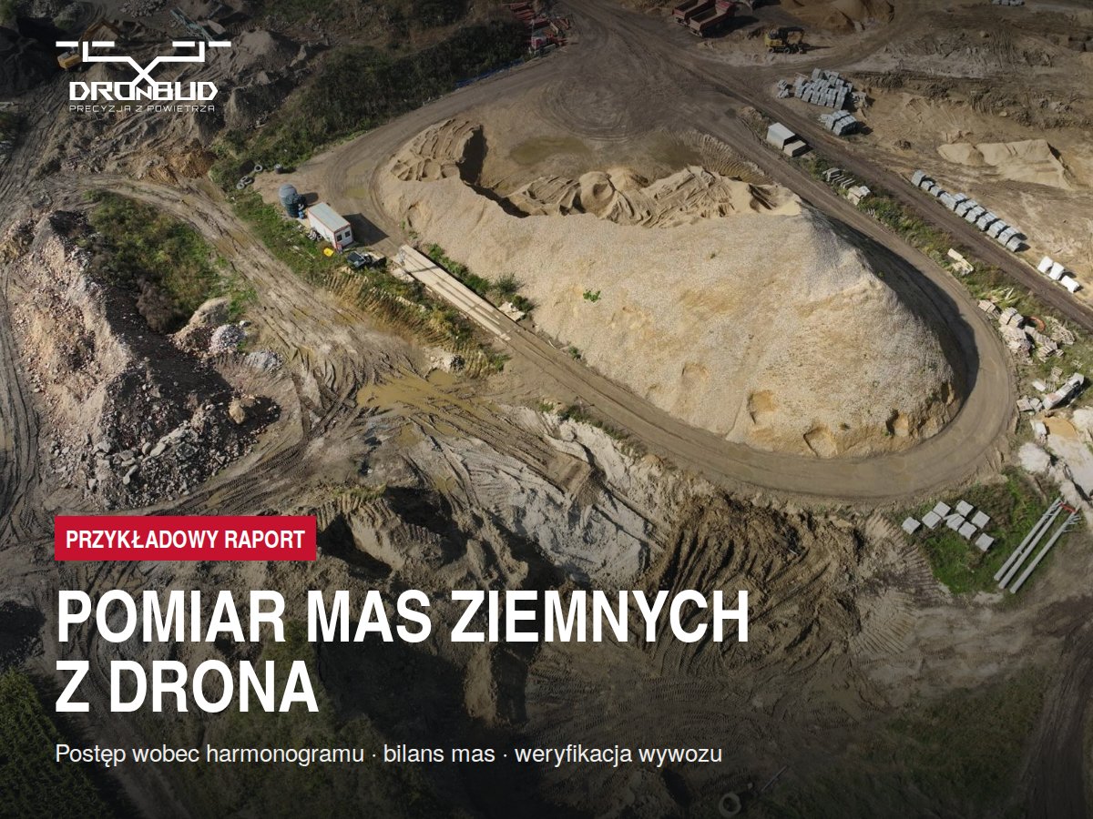 Pomiar mas ziemnych z drona – przykładowy raport DRONBUD